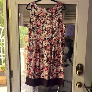 J Jill Pink and White Sleeveless Midi Sundress for Casual Occasions